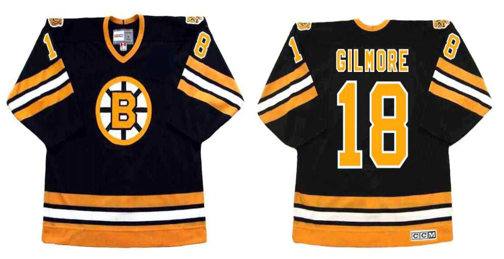 2019 Men Boston Bruins #18 Gilmore Black CCM NHL jerseys->boston bruins->NHL Jersey